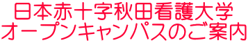 日本赤十字秋田看護大学オープンキャンパスのご案内
