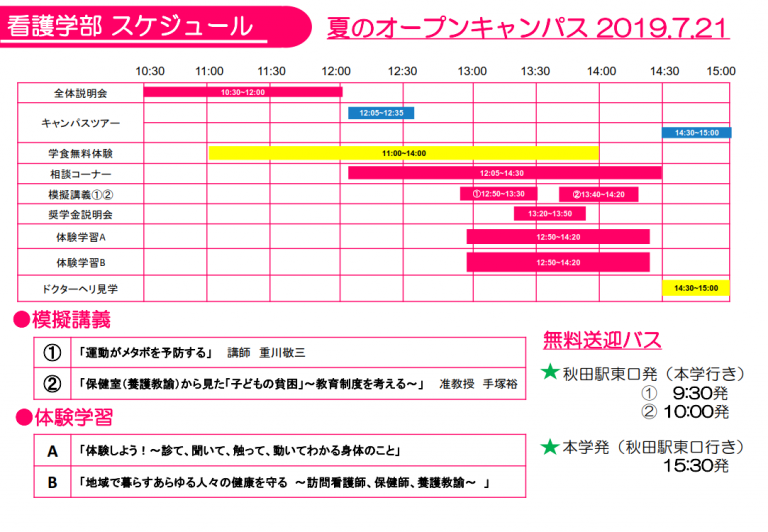 夏のオープンキャンパス 2019.7.21