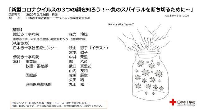 新型コロナウイルスの３つの顔を知ろう！～負のスパイラルを断ち切るために～２０