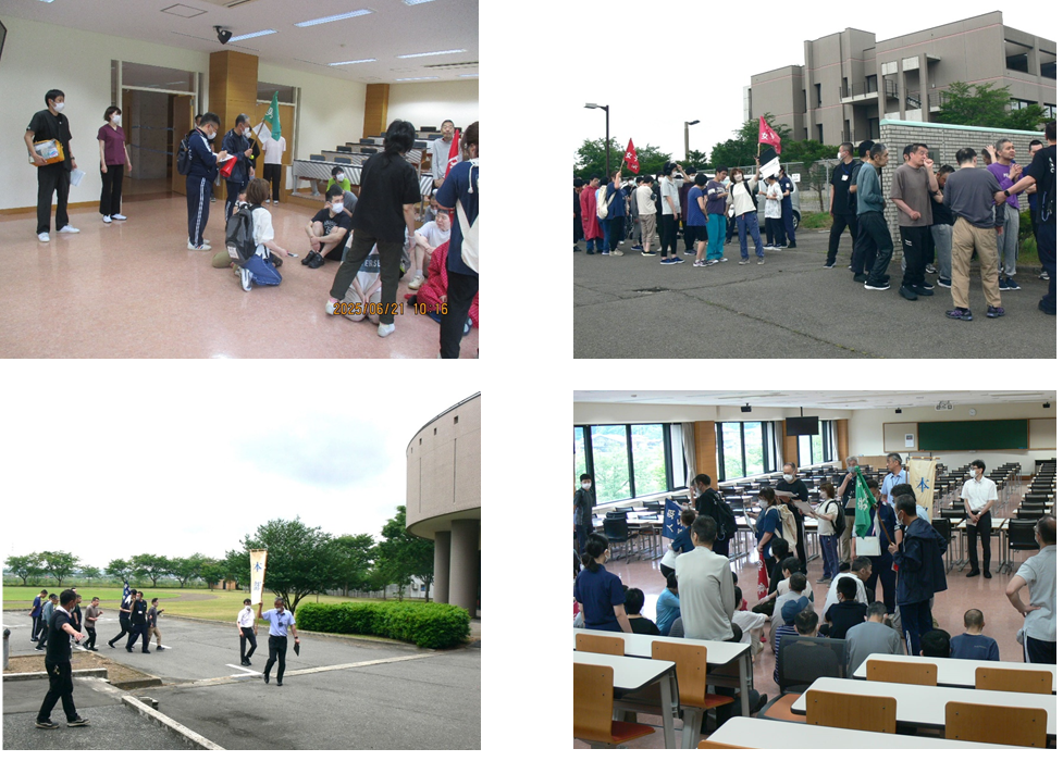 6月22日の避難訓練の様子